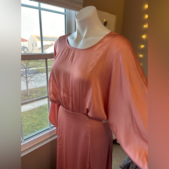 ASTR Midi Long Sleeve Coral Dress - Picture 6 of 12